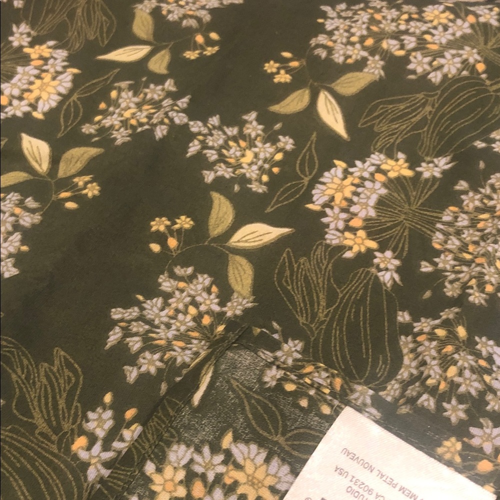 Fringe Studio Green and Cream Floral Scarf